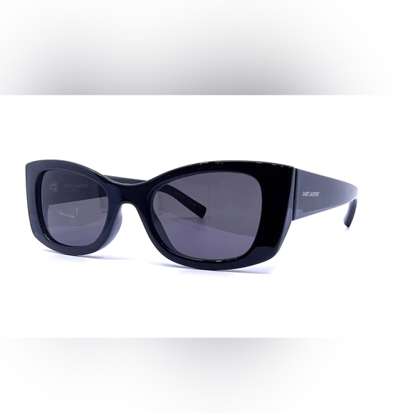 NEW SAINT LAURENT BLACK WOMEN SL593 001 BROWN SUNGLASSES SL 593 - Picture 2 of 6